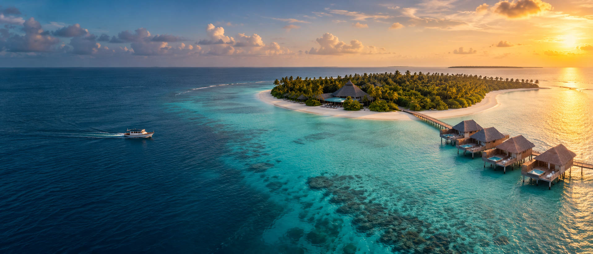 Maldives overwater villas
